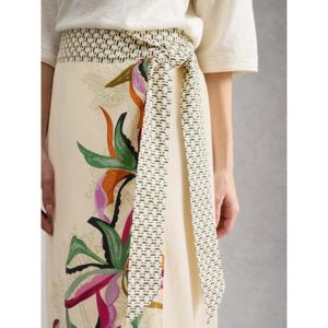 White Stuff Alba Linen Blend Skirt